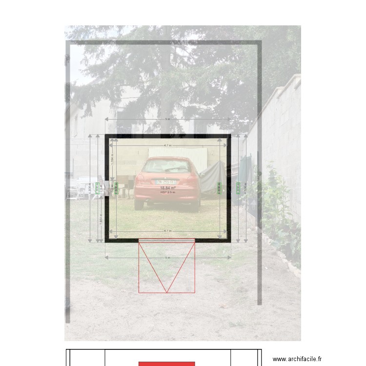 GARAGE AVEC VOITURE. Plan de 0 pièce et 0 m2