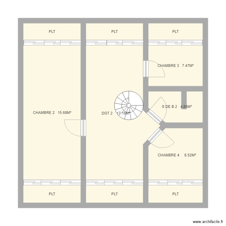 BARGET ETAGE. Plan de 0 pièce et 0 m2