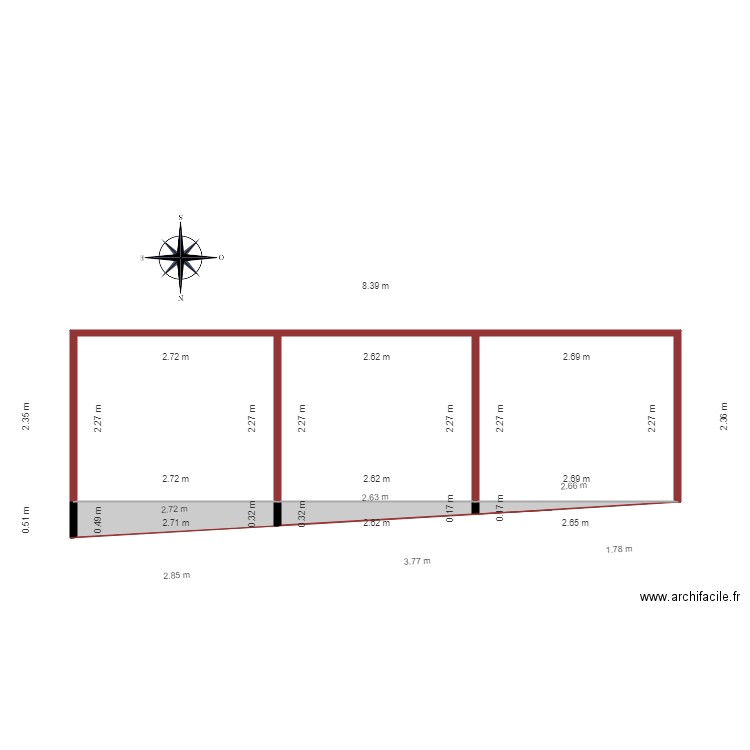 carport elévation. Plan de 6 pièces et 20 m2