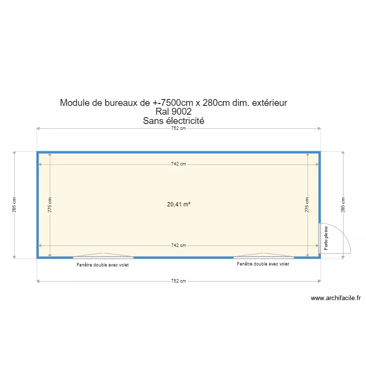Prowatec sur mesure. Plan de 