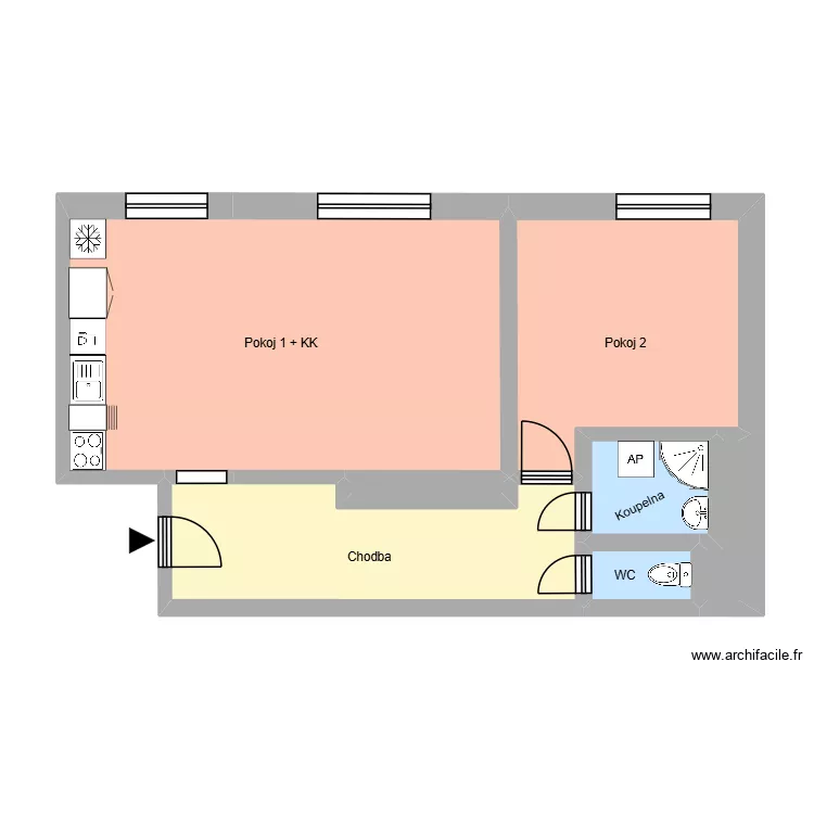 Hlavn&iacute; tř&iacute;da 395, byt 1. Plan de 11  et 178 m²