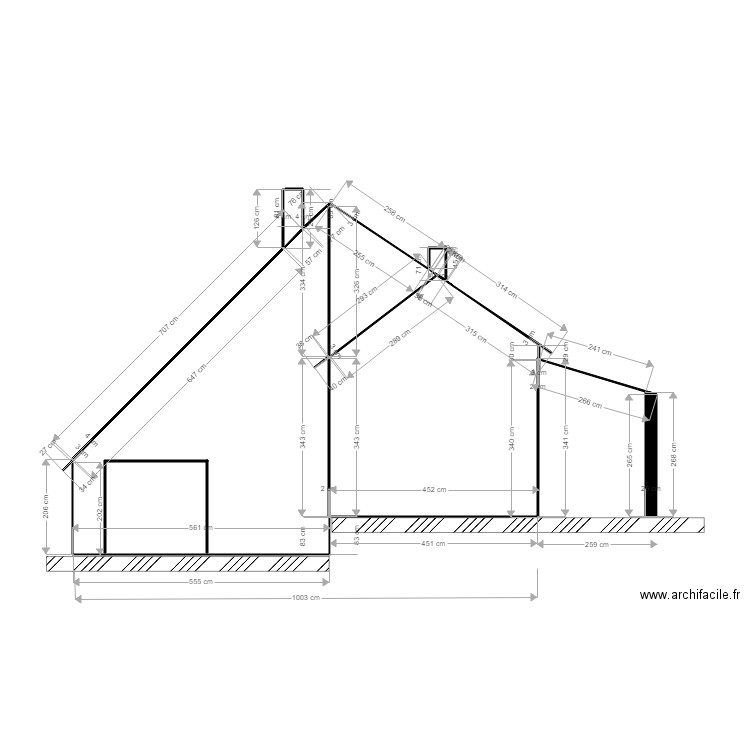 cote  nord ouest. Plan de 0 pièce et 0 m2