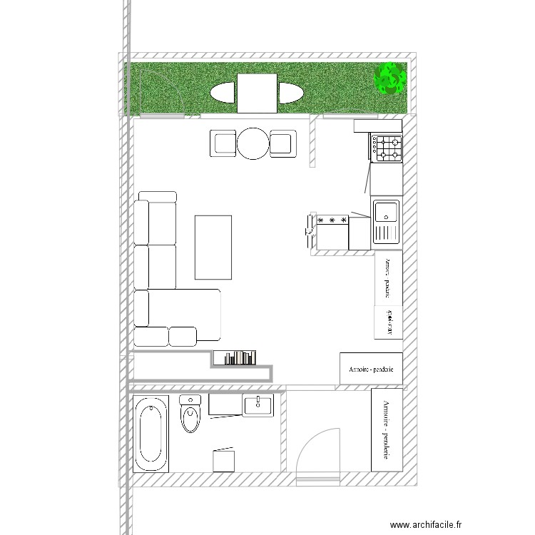 studio ever 21. Plan de 0 pièce et 0 m2