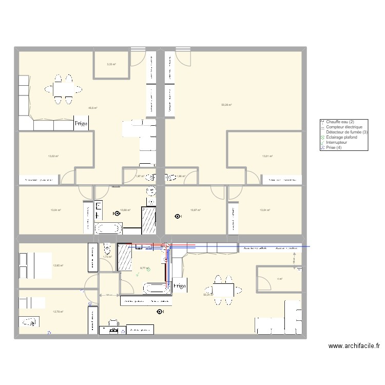 margaux. Plan de 17 pièces et 269 m2