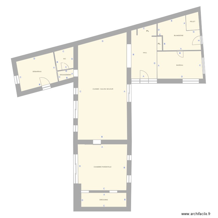 PALARDY RDC PLOMB. Plan de 0 pièce et 0 m2