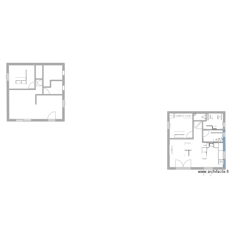 Home 3. Plan de 3 pièces et 97 m2