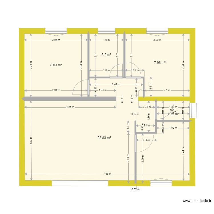 bungalow marion actuel. Plan de 0 pièce et 0 m2