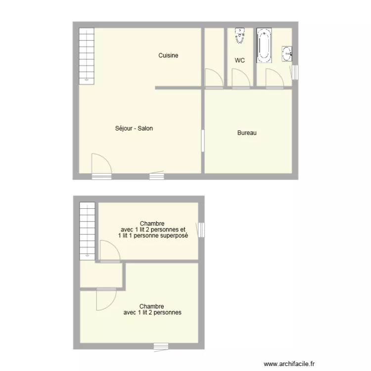 Plan gite 4089. Plan de 