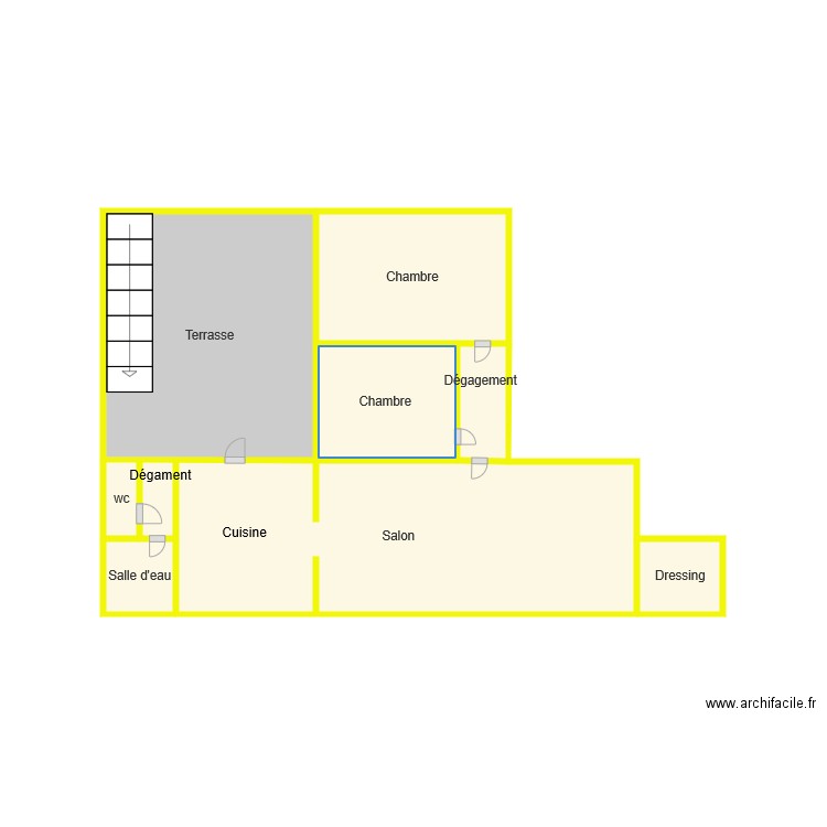 etage sud. Plan de 0 pièce et 0 m2