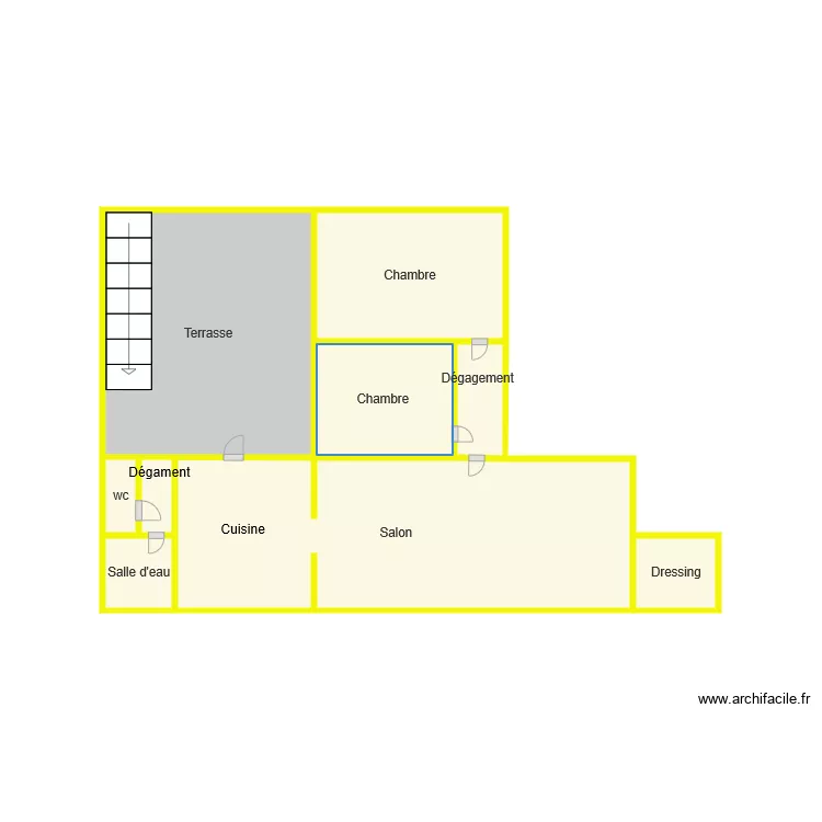 etage sud. Plan de 