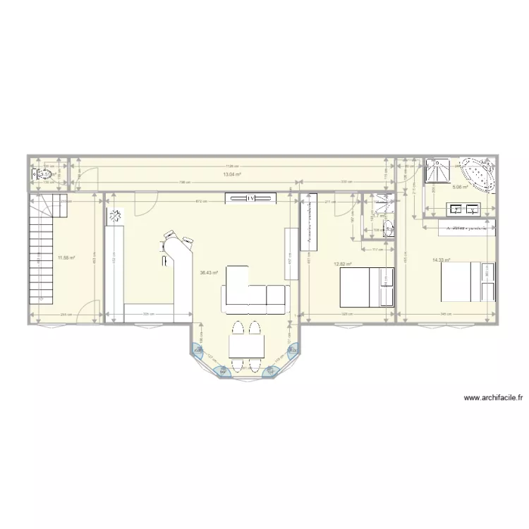 aiguile rdc 1 seul appart. Plan de 