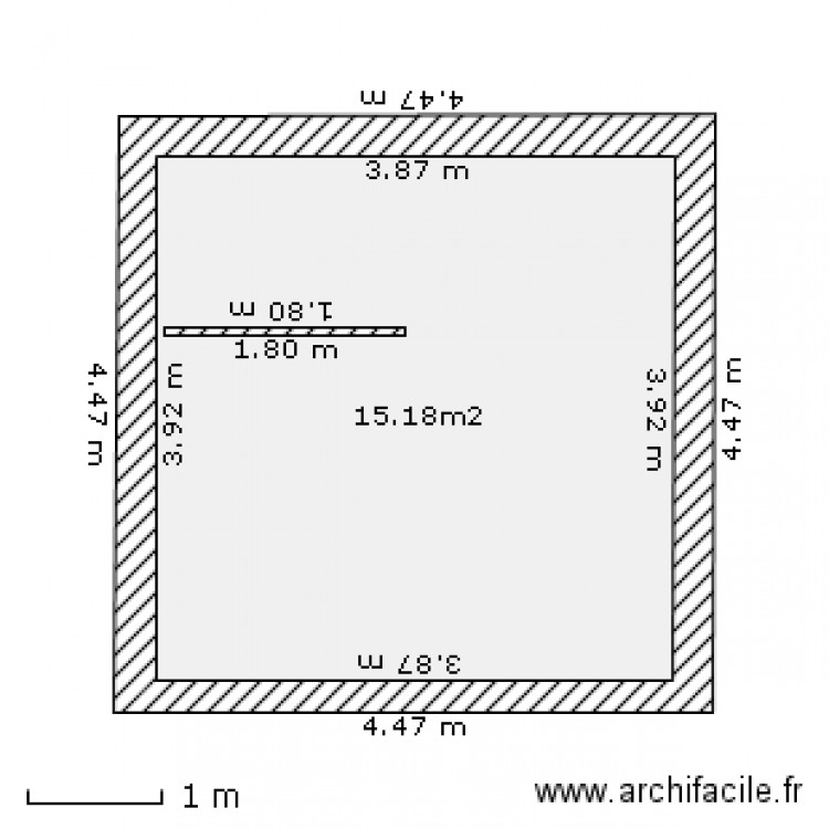 Cabane cube. Plan de 0 pièce et 0 m2