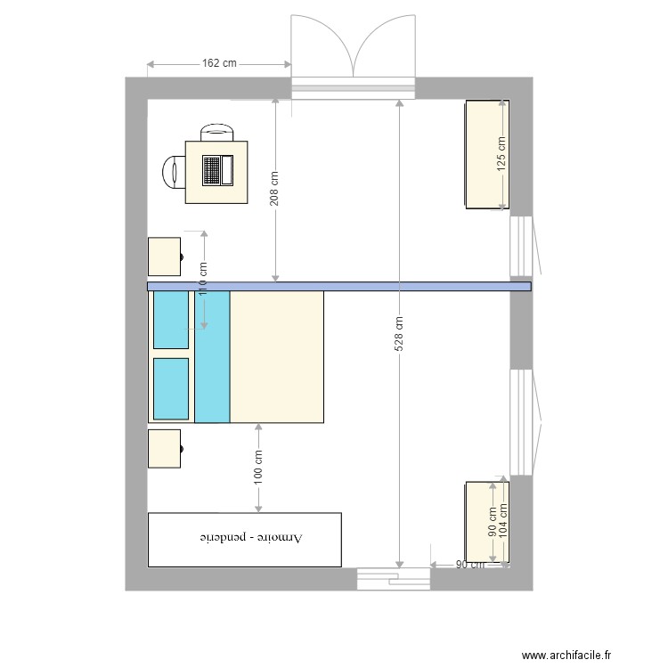 CHAMBRE BARAQUETTE 5. Plan de 0 pièce et 0 m2