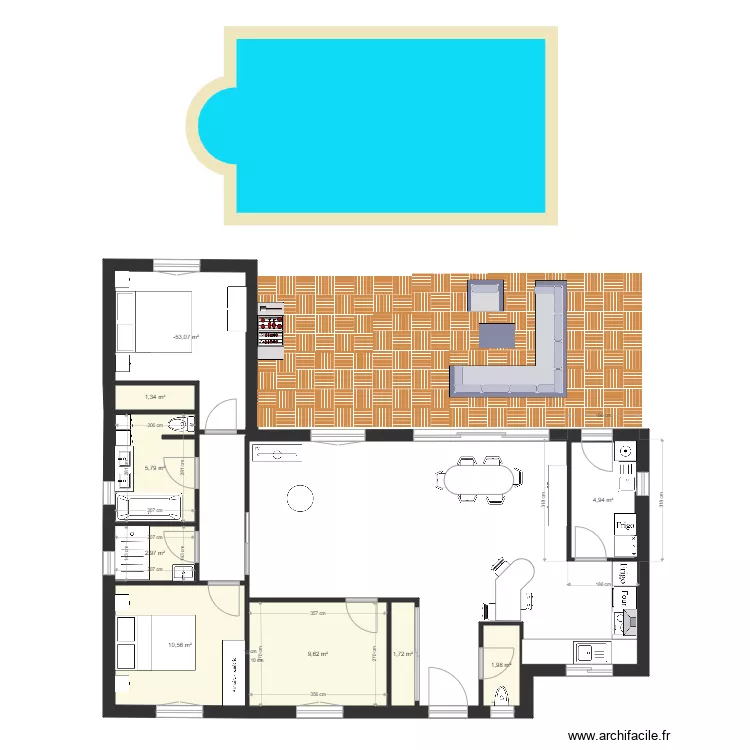 maison Ta. Plan de 