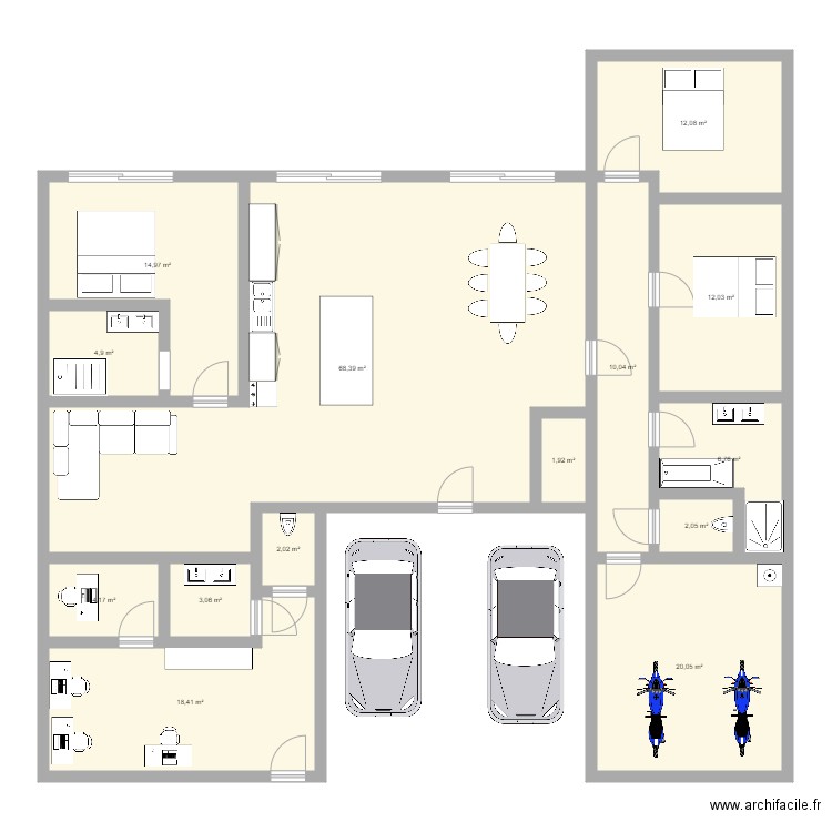 150 surface habitable. Plan de 0 pièce et 0 m2
