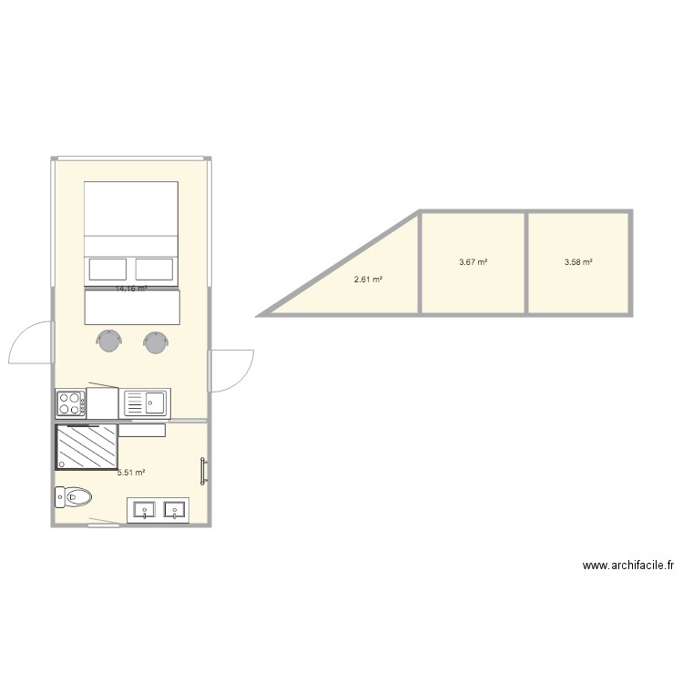 CABANE. Plan de 0 pièce et 0 m2