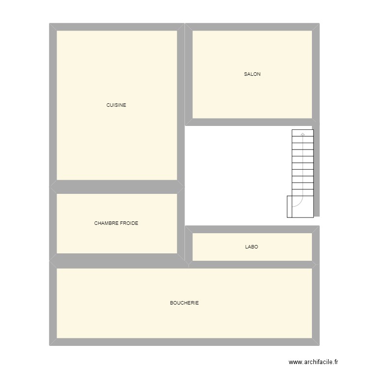 RDC GRESSENT . Plan de 5 pièces et 80 m2