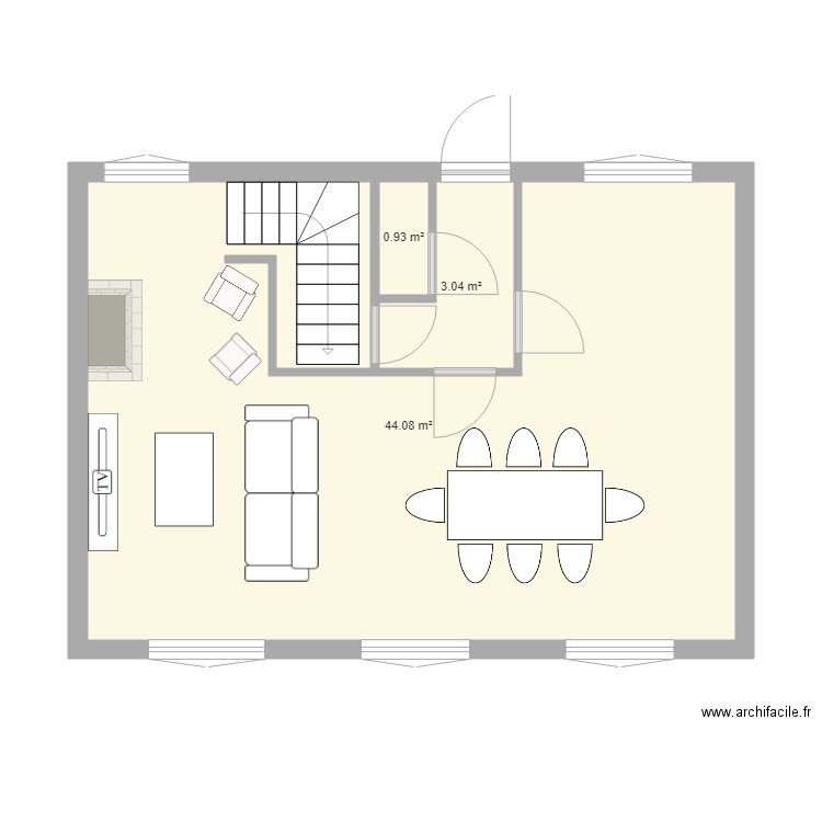 Maison RDC meuble 2. Plan de 0 pièce et 0 m2