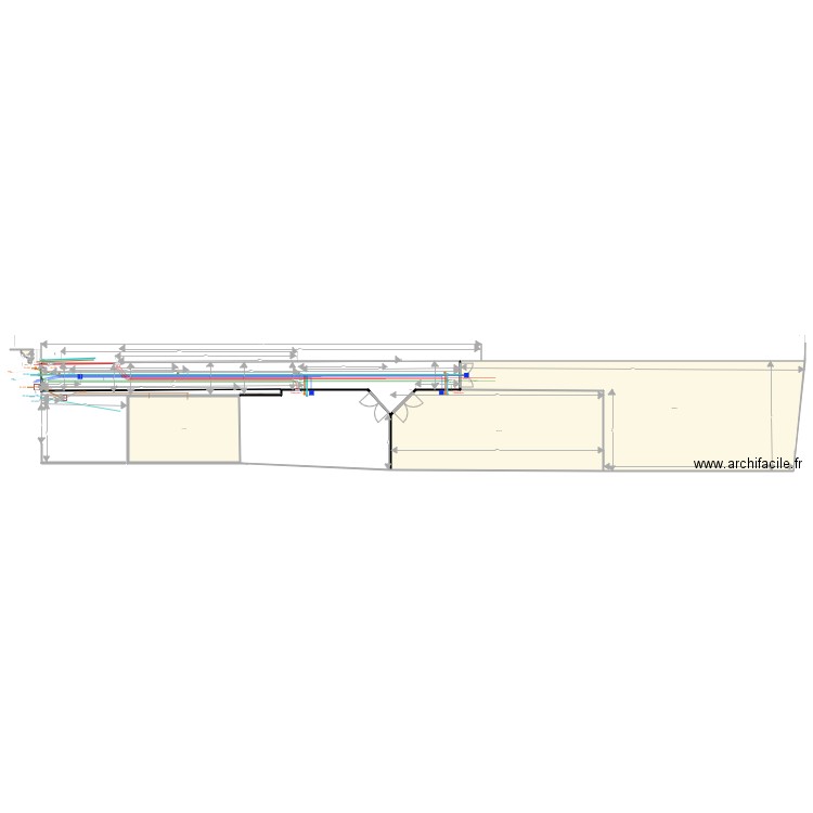 Implantation des réseaux E 1 V. Plan de 0 pièce et 0 m2