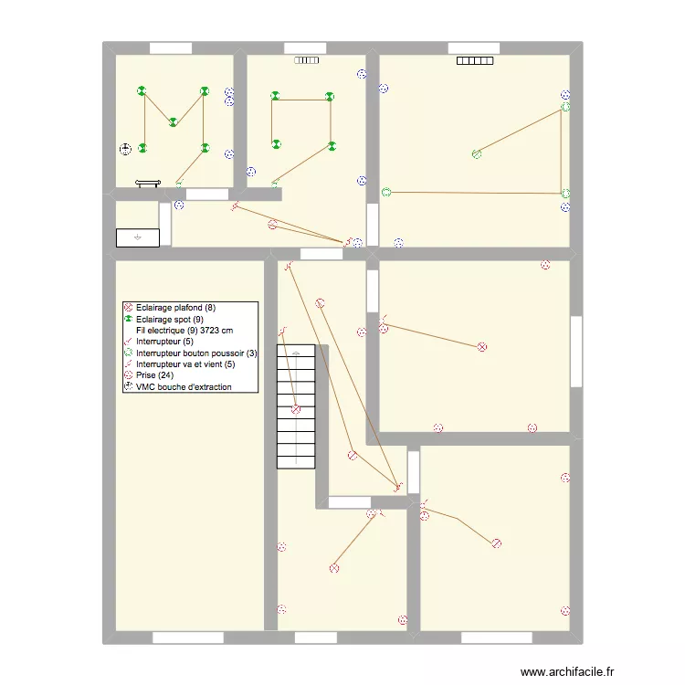 M HARMAND 1er &eacute;tage. Plan de 
