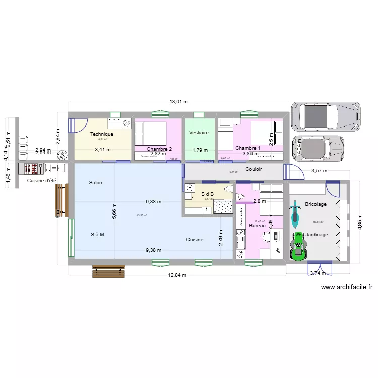 Maison 100m2 05. Plan de 