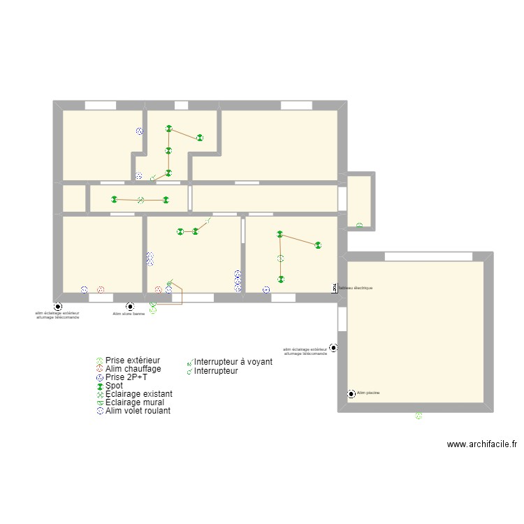 maury. Plan de 11 pièces et 55 m2