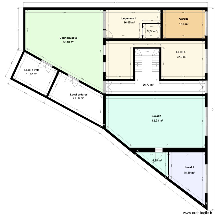 Rdc Foch modifié 260721. Plan de 0 pièce et 0 m2