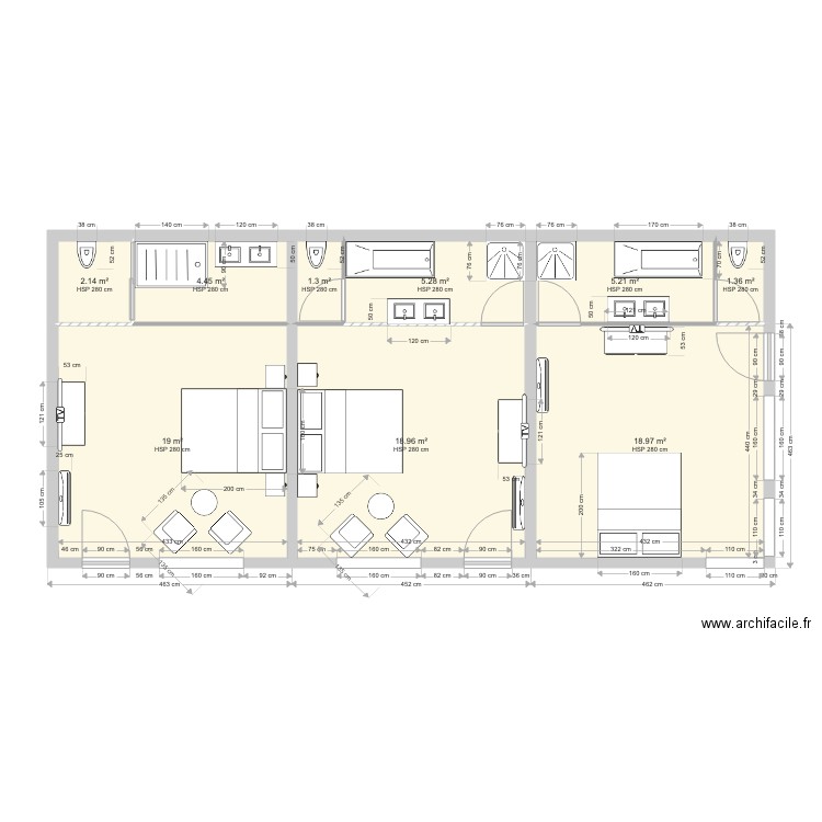 Chambre 123 Maçonnerie. Plan de 0 pièce et 0 m2