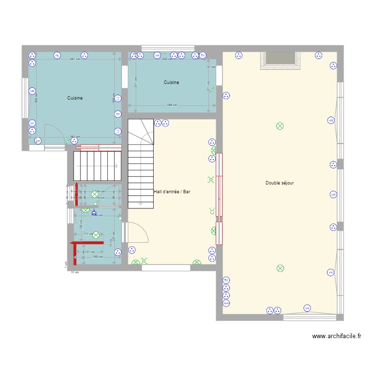 63 Foch Rez de chaussée platrerie. Plan de 0 pièce et 0 m2