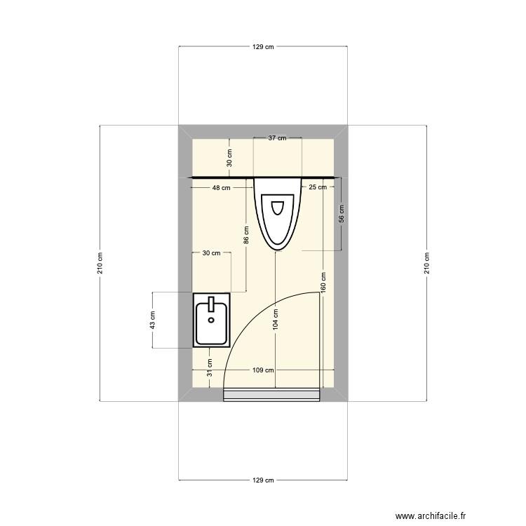 PLAN WC. Plan de 0 pièce et 0 m2
