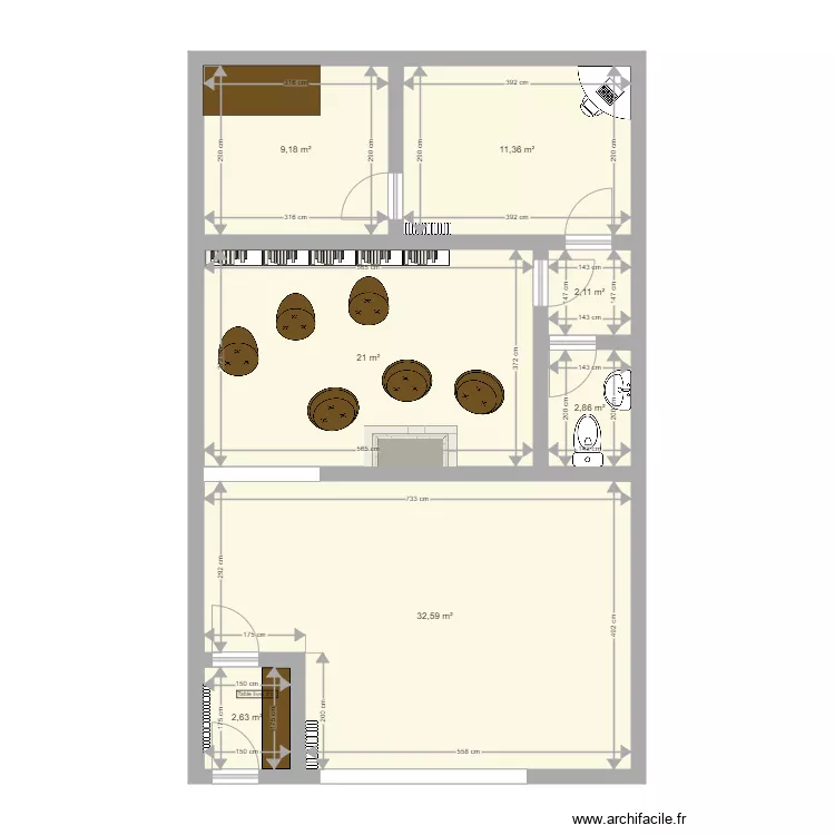 SAE bar &agrave; chat. Plan de 