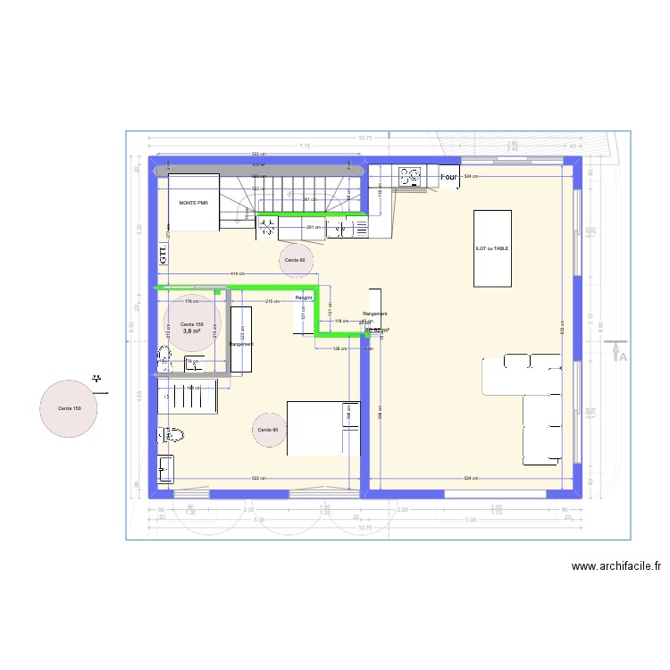 VILLA 1 modification 2 du 20 07 2023. Plan de 3 pièces et 85 m2