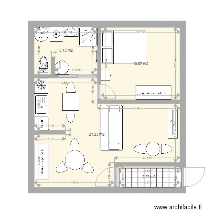 Appart Grange. Plan de 0 pièce et 0 m2