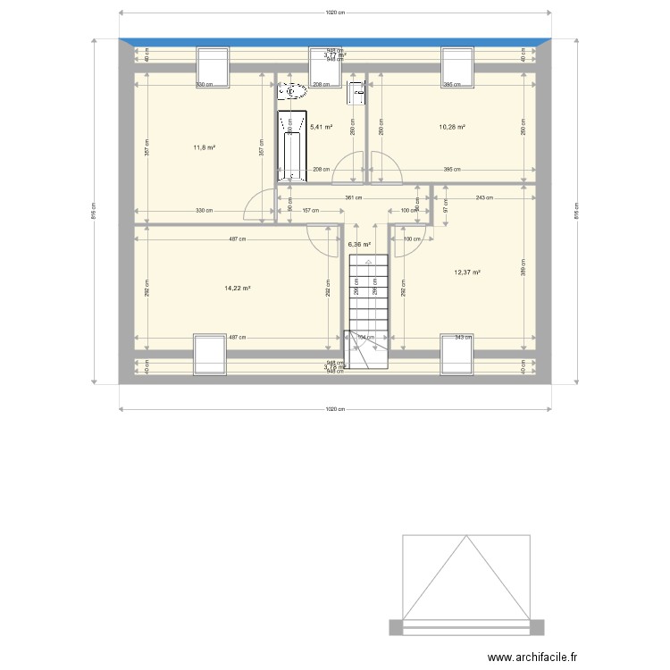 Rame étage. Plan de 0 pièce et 0 m2