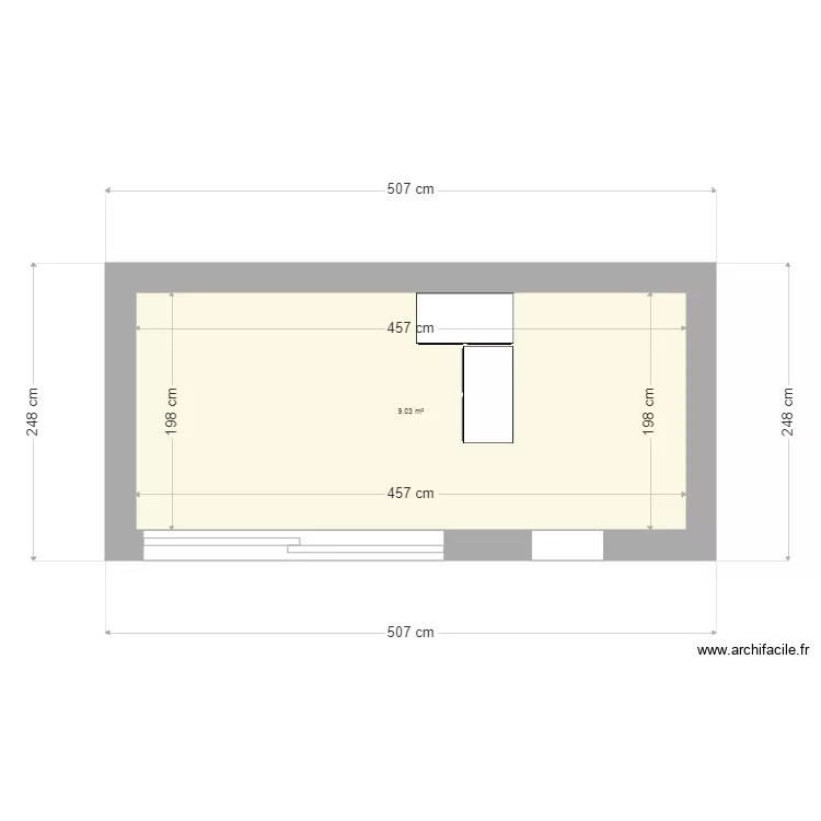 SALLE DE BAIN SUITE OUEST RDP. Plan de 