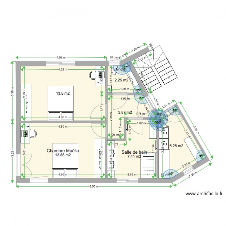 PLAN MAISON AVEC ABRI VOITURE. Plan de 0 pièce et 0 m2