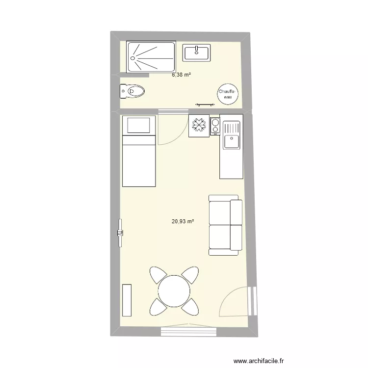 Studio 2 MODIF LARGEUR CUISINE EN L . Plan de Studio 2 MODIF LARGEUR CUISINE EN L . Plan de