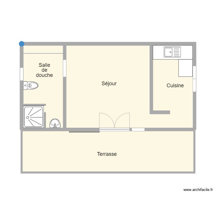 Croquis 21IMMO1215 Studio. Plan de 0 pièce et 0 m2