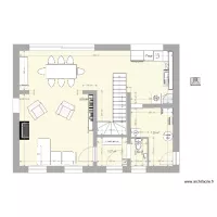 plan maison  RDC meuble 3
