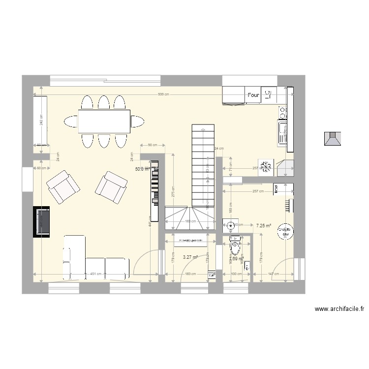 plan maison  RDC meuble 3. Plan de 0 pièce et 0 m2