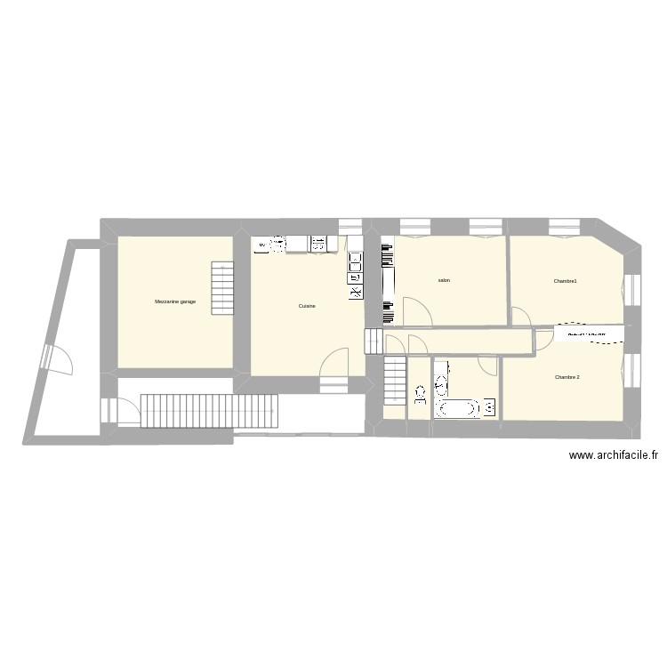 Saint Priest 1er  étage. Plan de 0 pièce et 0 m2