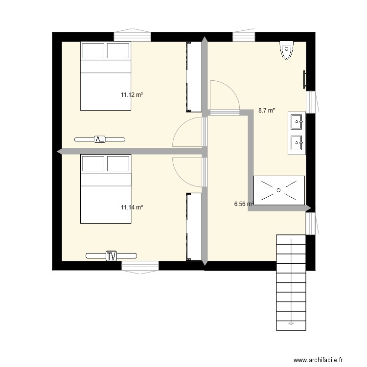 étage. Plan de 0 pièce et 0 m2