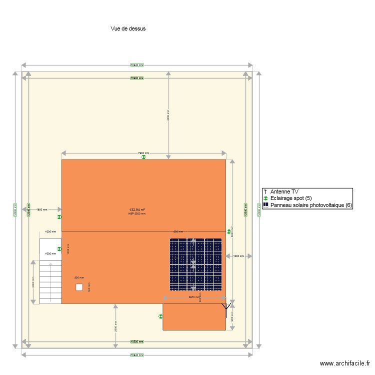 plan électrique vue de dessus. Plan de 0 pièce et 0 m2