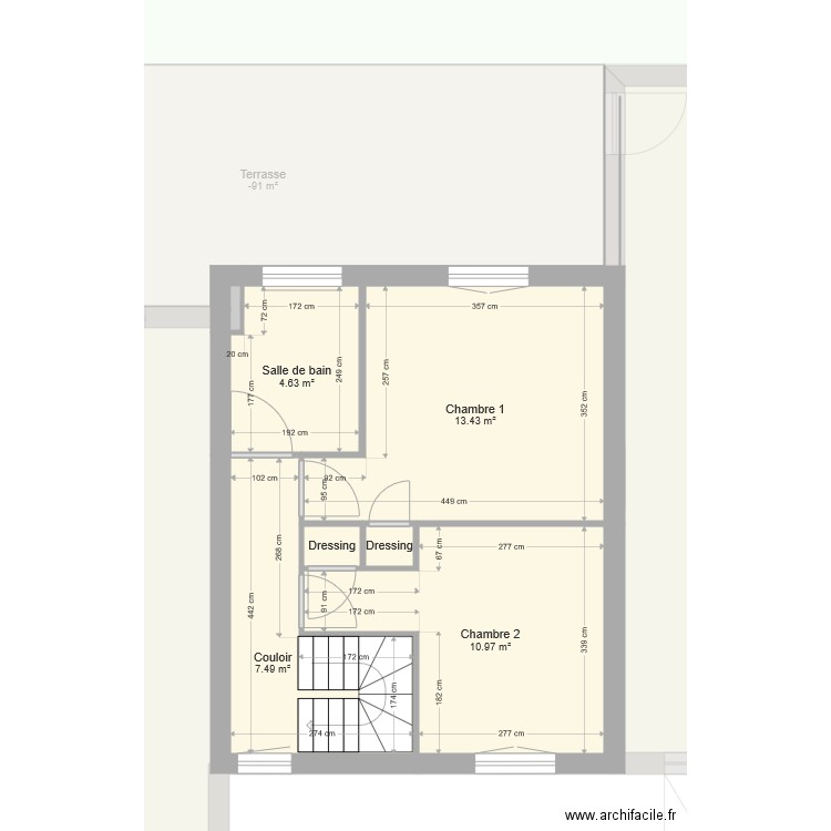Plan extension avec étage. Plan de 0 pièce et 0 m2