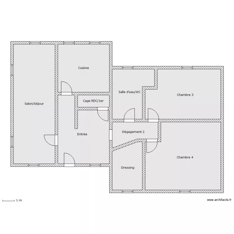 SCHALLER 1er &eacute;tage. Plan de 