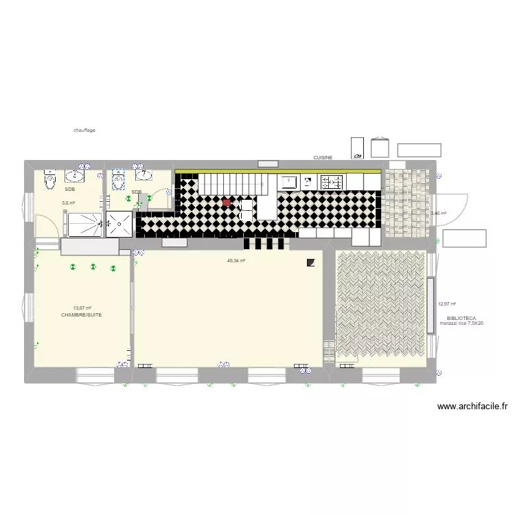 PLAN BIRIATOU 1er COCINA & SOLS. Plan de 