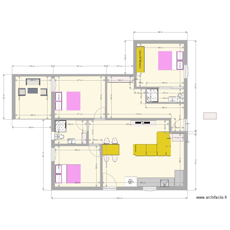 extension bas T2 et T3. Plan de 0 pièce et 0 m2