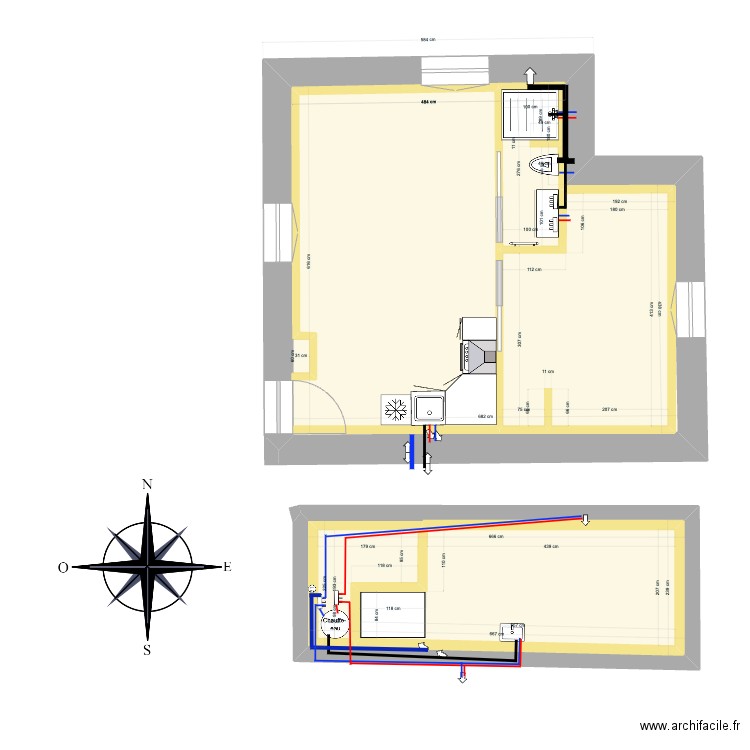 APHG. Plan de 6 pièces et 80 m2