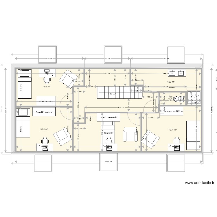 combles maison v6. Plan de 0 pièce et 0 m2