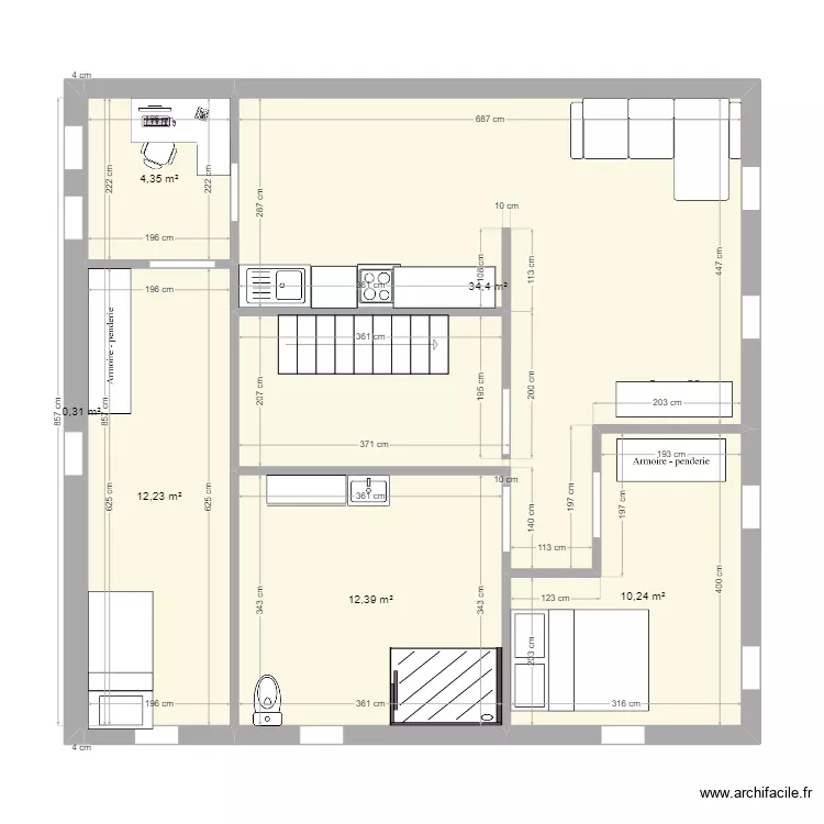 etage 1 . Plan de 